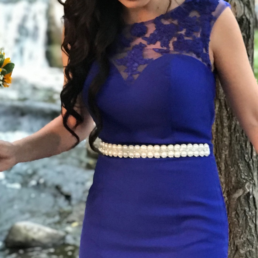 Royal blue prom dress